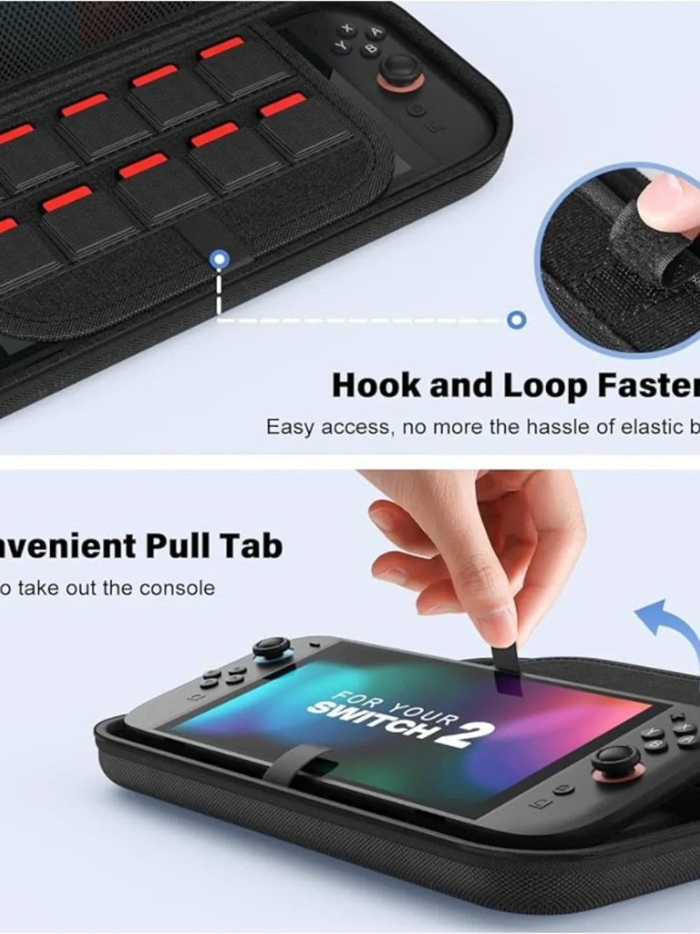 Protective Black Travel Case for Nintendo Switch 2